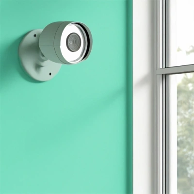 Utica vivint camera facing a window